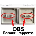 LK Fuga tangentsæt til dobbeltafbryder, gammel model - koksgrå