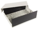 ABS instrumentkabinet - Grå/sort (260x190x80mm)