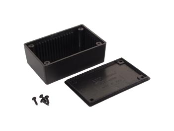 ABS plastkabinet - Sort (85x55x30mm)