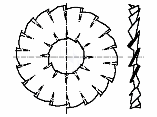 Tandskive - M3, Ø12,4mm (10 stk.)