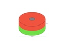 Magnet, neodynium - Ring, N35 Ni Ø20x4x7mm (1 stk.)