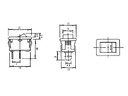 Vippekontakt - 1P OFF-(ON), spadeterminaler, 3A-250V, SORT