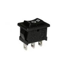 Vippekontakt - 1P ON-OFF-ON, spadeterminaler, 3A-250V, SORT
