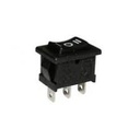 Vippekontakt - 1P ON-OFF-ON, spadeterminaler, 3A-250V, SORT