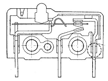 Mikroswitch m. kort rullebolt arm - 3A/250V, ON-(ON), lodde