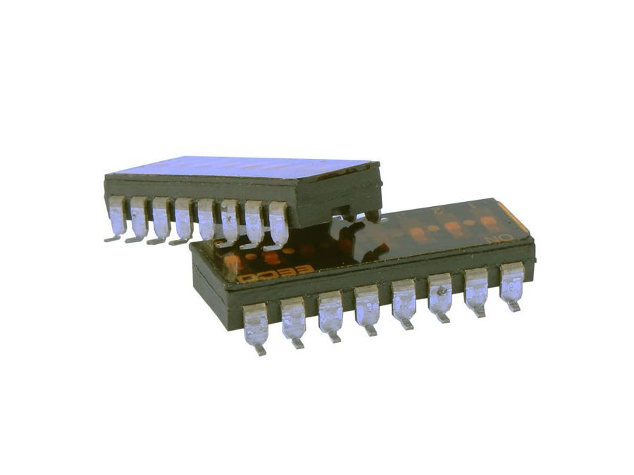DIP switch, SMD - 8 x OFF-ON, 50Vdc 0,1A
