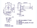 Potmeter - 4,7 Mohm lin. (Ø6mm)