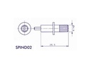 Spindel til lille trimmepotmeter - Ø4,9 x 25,5mm, Sort