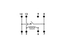 REED relæ - 24VDC / 0,5A maks. 10W, 1 x slutte (DIP14-8)