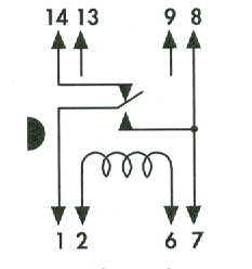 REED relæ - 6VDC / 0,25A, 1 x omskifter (DIP14-8)