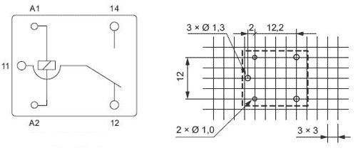 Miniature relæ - 24VDC / 15A, 1 x omskifter (SPDT) 2mm