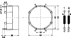 Dual Støjspole - 10A / 250VAC 2 x 1,8mH