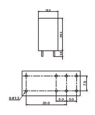 Miniature relæ - 24VDC / 16A, 1 x omskifter (SPDT)