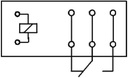 Miniature relæ - 24VDC / 16A, 1 x omskifter (SPDT)