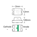 SMD LED - 0805 GRØN 9,5mcd (10 stk.)