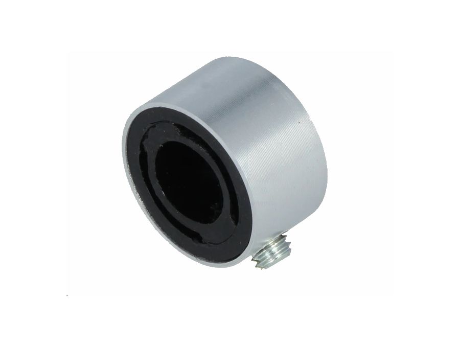Drejeknap, Alu. - Ø12mm, H7,2mm, Sort streg, 4mm aksel