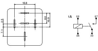 Autorelæ - 24VDC / 40A  1 x slutte (SPST-NO)