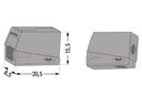 Belysningsklemmemuffe - 0,5-2,5mm², 1 fast, 1 fleks, Grå