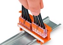 DIN-skinne mont.holder for 221-serie klemmemuffe