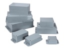 Plastkabinet m. flanger - Grå, IP65 (115x65x40mm)