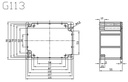 G113 aluminiumskabinet - IP65 (90x115x55mm)
