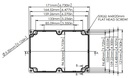 G120 aluminiumskabinet - IP65 (121x171x55mm)