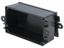 G1013 plastkabinet - Sort m. flanger (38x64x25mm)