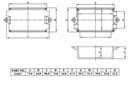 G1017 plastkabinet - Sort m. flanger (44x72x27mm)