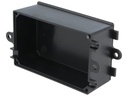 G1017 plastkabinet - Sort m. flanger (44x72x27mm)