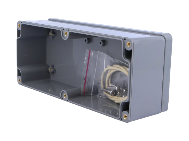 G346 plastkabinet - Mørkegrå, IP65 (80x195x55mm)