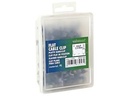 Kabelsøm-clips - Flad 3x4mm, Grå (100 stk. box)