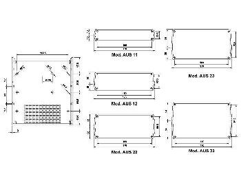 TEKO kabinet AUS12 - Sort (198x178x54mm)