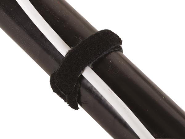 Velcro kabelstrips - 12,5x300mm, Sort (10 stk.)