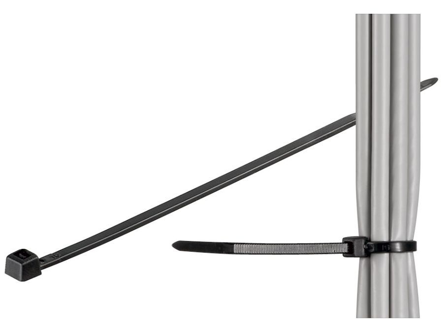 Kabelstrips - 2,5x100mm, Sort (100 stk.)
