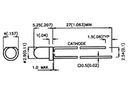 3mm HB LED - Rund, BLÅ vandklar (2200mcd 30°)