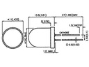 10mm LED - Rund, GRØN diffus (70mcd 50°)