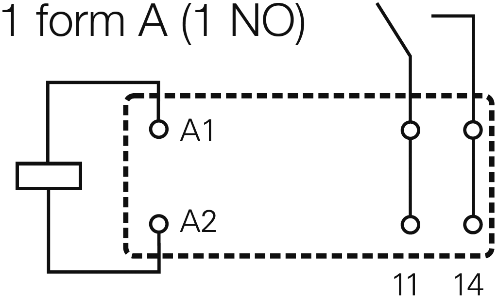 Miniature relæ - 12VDC / 16A, 1 x slutte (SPST-NO)