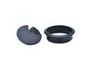 Bord-kabelgennemføringsflange - Plast, Ø60mm, Hvid