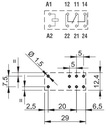 Vertikalt relæ - 12VDC 16A, 1 x omsk. (SPDT), 8-ben (5mm)