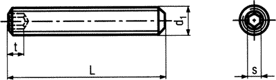 Pinolskrue - M2, 2,5mm, 0,9mm HEX (10 stk.)