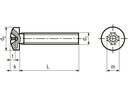 Maskinskrue, panhoved - M2x8mm, Phillips PH1 (100 stk.)