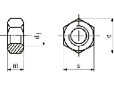 Møtrik, sekskantet - M10 x 8mm, HEX-17mm (10 stk.)