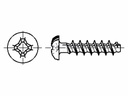 Skrue til plast - 1,8x8mm, PH0, Forzinket stål (25 stk.)
