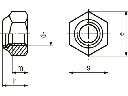 Møtrik, selvlåsende - M2 x 2,8mm, HEX-4mm (25 stk.)