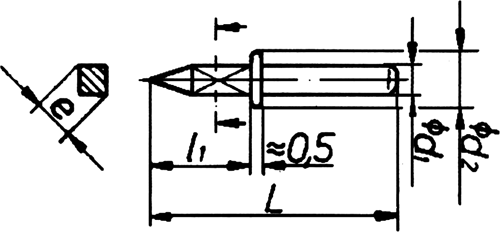 Printspyd m. stop - Nikkel belagt, Ø1,3x12mm (100 stk.)