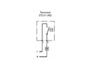 Termostat til DIN skinne - NO, 10A/250V, 0-60°C