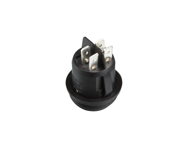 Vippekontakt - 2P OFF-ON (DPST) 20A/12Vdc Rød LED (IP65)