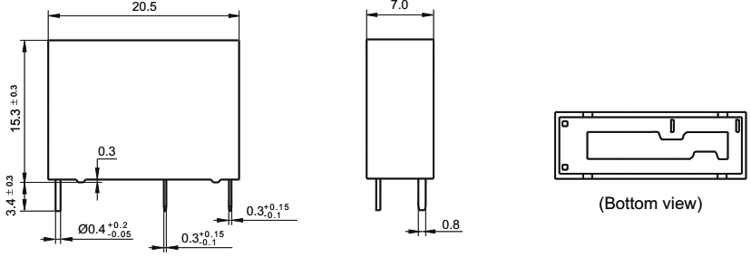 Miniature relæ - 12VDC / 5A, 1 x slutte (SPST-NO)