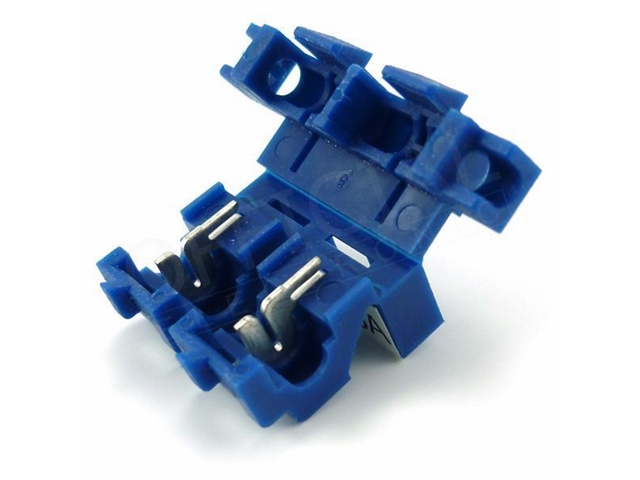 Inline autosikringsholder - Blå, 20A, Klemmemont. 0,8-2mm²