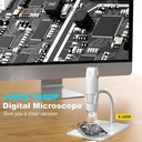 WiFi mikroskop - 2MP, 1000X, 8 LED, App (IOS, Android, PC)
